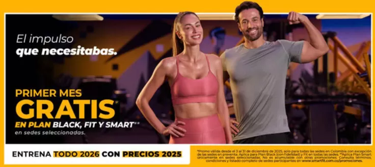 Catálogo Smart Fit | Primera Mes Gratis, entrata totdo 2026 con Precios 2025 | 2025-12-12T00:00:00.000Z - 2025-12-31T00:00:00.000Z