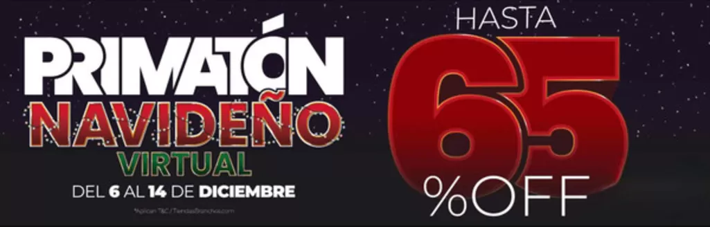 Catálogo Branchos | 65% OFF Primaton Navideno Virtual | 2025-12-12T00:00:00.000Z - 2025-12-14T00:00:00.000Z