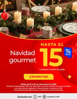 Catálogo Olímpica en Tolú | Ofertas especiales atractivas para todos | 2025-12-08T00:00:00.000Z - 2025-12-15T00:00:00.000Z