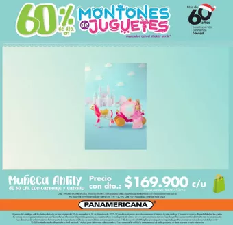 Catálogo Panamericana en Tangua | 60% DTO Montones de Juguetes marcadosconel sticker verde | 2025-12-15T00:00:00.000Z - 2025-12-31T00:00:00.000Z