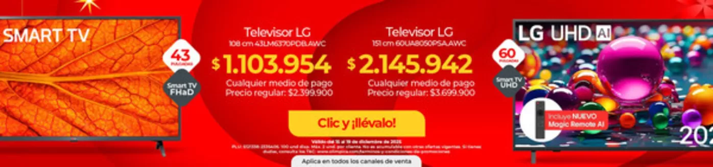 Catálogo Olímpica en Zipaquirá | Ofertas y promociones actuales | 2025-12-15T00:00:00.000Z - 2025-12-19T00:00:00.000Z