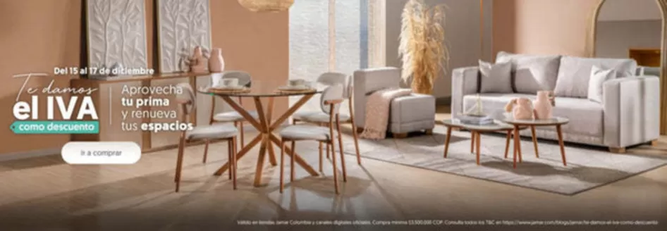 Catálogo Muebles Jamar en Medellín | Ofertas principales para todos los cazadores de gangas | 2025-12-15T00:00:00.000Z - 2025-12-17T00:00:00.000Z