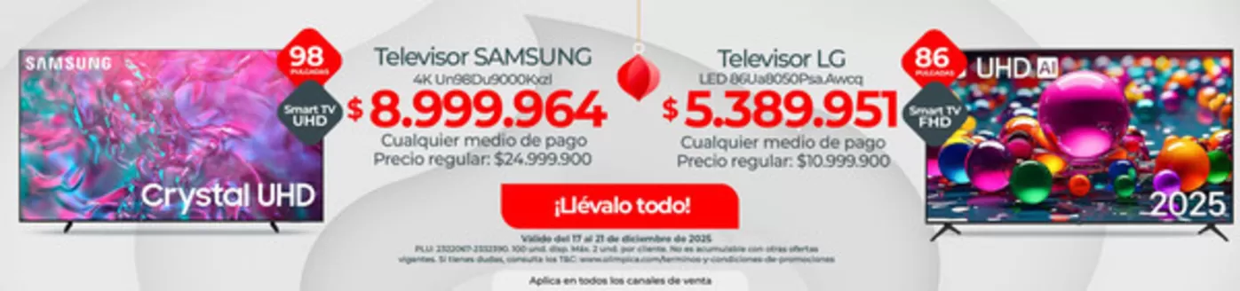 Catálogo Olímpica en Villavicencio | Nuevas ofertas para descubrir | 2025-12-17T00:00:00.000Z - 2025-12-21T00:00:00.000Z