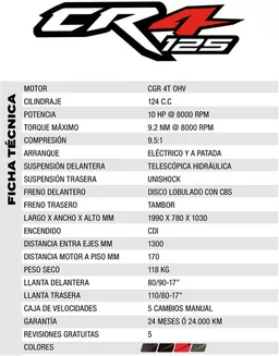 Catálogo AKT en La Apartada | Cr4 125 unishock | 2025-12-19T00:00:00.000Z - 2026-01-02T00:00:00.000Z