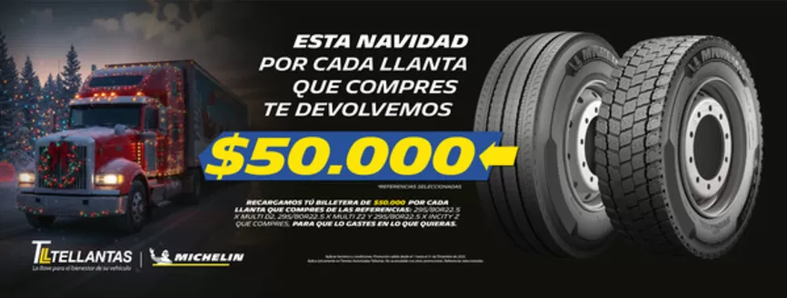 Catálogo Tellantas en Riohacha | Esta Navidad por cada llanta que compres te devolvemos $50.000 | 2025-12-19T00:00:00.000Z - 2025-12-31T00:00:00.000Z