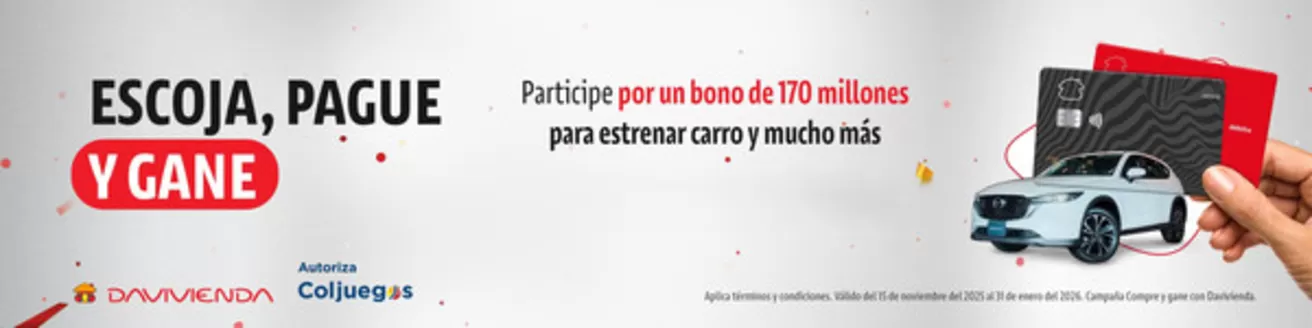 Catálogo Davivienda en Sogamoso | Escoja, Pague y Gane | 2025-12-23T00:00:00.000Z - 2026-01-31T00:00:00.000Z