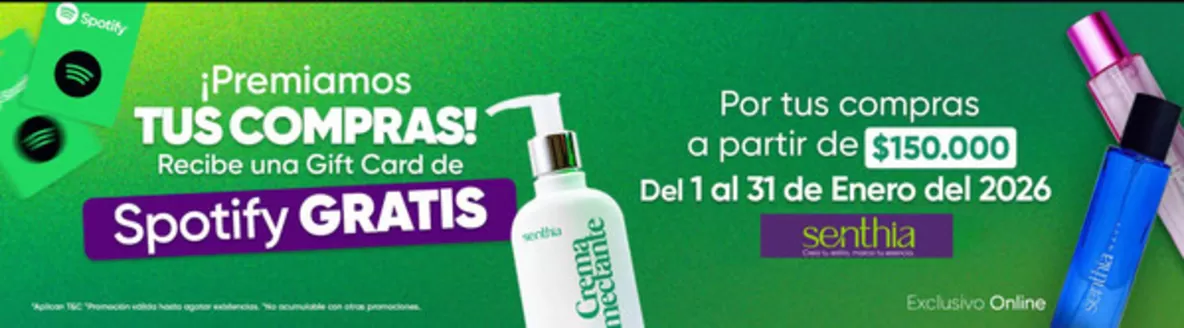 Catálogo Senthia | Spotify Gratis  | 2026-01-05T00:00:00.000Z - 2026-01-31T00:00:00.000Z