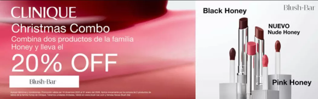 Catálogo Blush Bar | Clinique 20% OFF | 2026-01-05T00:00:00.000Z - 2026-01-31T00:00:00.000Z