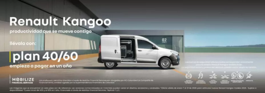 Catálogo Caribe Motor en Medellín | Renault Kangoo llevala con plan 40/60 | 2026-01-09T00:00:00.000Z - 2026-01-31T00:00:00.000Z