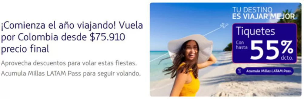 Catálogo Latam Airlines | Tiquetes Con Hasta 55% DTO | 2026-01-09T00:00:00.000Z - 2026-01-25T00:00:00.000Z
