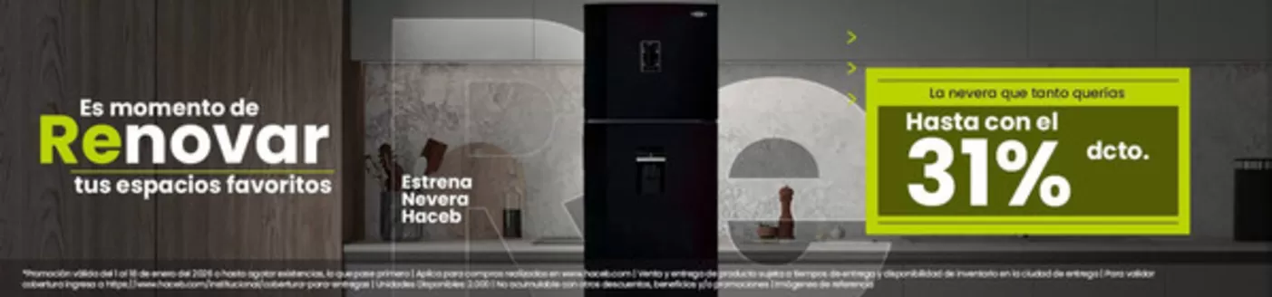 Catálogo Haceb en Montería | Ofertas Haceb | 2026-01-01T00:00:00.000Z - 2026-01-18T00:00:00.000Z