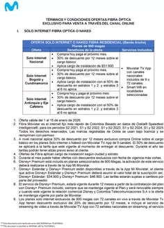 Catálogo Movistar en Bogotá | Terminos y Condiciones Ofertas FIBRA ÓPTICA exclusivo para venta a traves del canal online | 2026-01-12T00:00:00.000Z - 2026-01-15T00:00:00.000Z