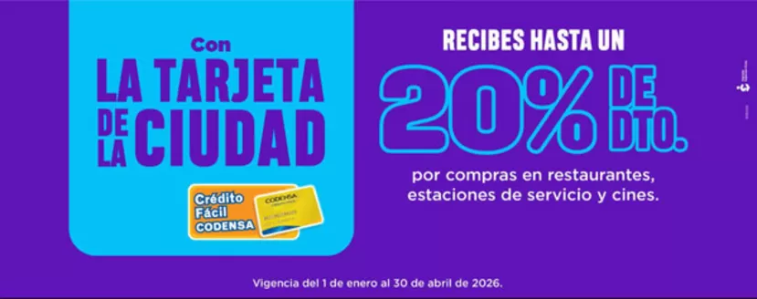 Catálogo Crédito Fácil Codensa en Bogotá | Recibes hasta un 20% de DTO | 2026-01-12T00:00:00.000Z - 2026-04-30T00:00:00.000Z