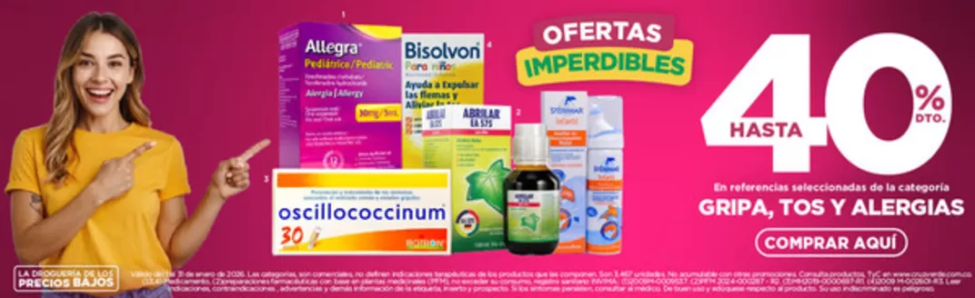 Catálogo Cruz verde en Santa Marta | Grandes descuentos en productos seleccionados | 2026-01-01T00:00:00.000Z - 2026-01-31T00:00:00.000Z