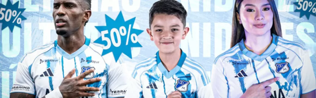 Catálogo Tienda Oficial Millonarios en Cali | 50% OFF  | 2026-01-15T00:00:00.000Z - 2026-01-31T00:00:00.000Z