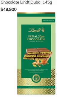 Catálogo Arflina en Cartagena | Chocolate Lindt Dubai 145g,$49,900 | 2026-01-19T00:00:00.000Z - 2026-01-31T00:00:00.000Z