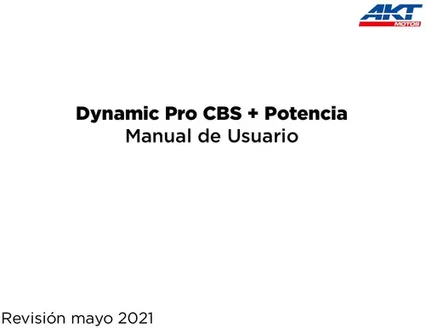 Catálogo AKT en Barbosa | Manual de usuario Dynamic Pro CBS | 2026-01-27T00:00:00.000Z - 2026-02-10T00:00:00.000Z