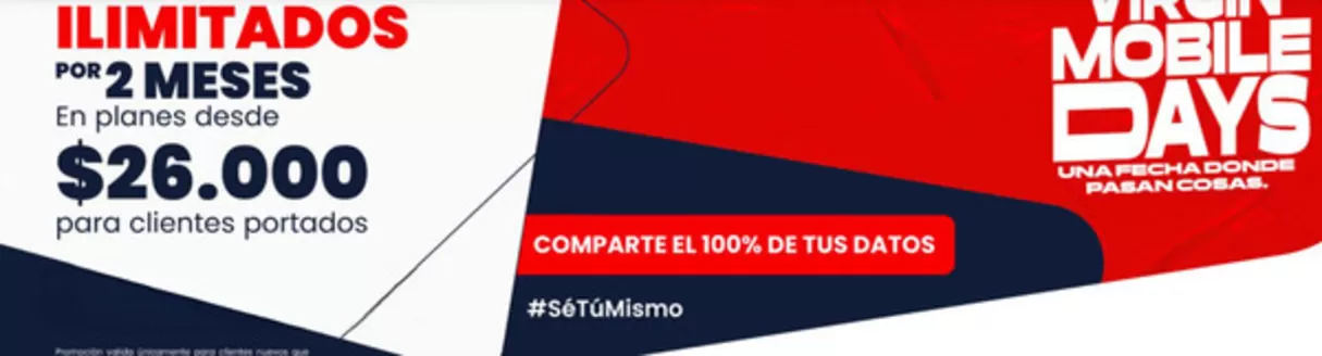 Catálogo Virgin | Ilimitados por 2 Meses desde: $ 26.000 | 2026-01-28T00:00:00.000Z - 2026-02-08T00:00:00.000Z