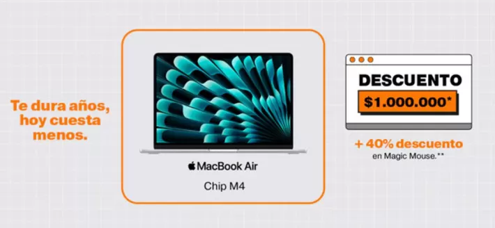 Catálogo Ishop | MacBook Air Chip M4 Descuento $1.000.000* + 40% DTO | 2026-01-28T00:00:00.000Z - 2026-01-30T00:00:00.000Z