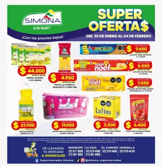 Catálogo Supermercados Simona en Argelia Popayán | Ofertas Supermercados Simona | 2026-01-30T00:00:00.000Z - 2026-02-04T00:00:00.000Z