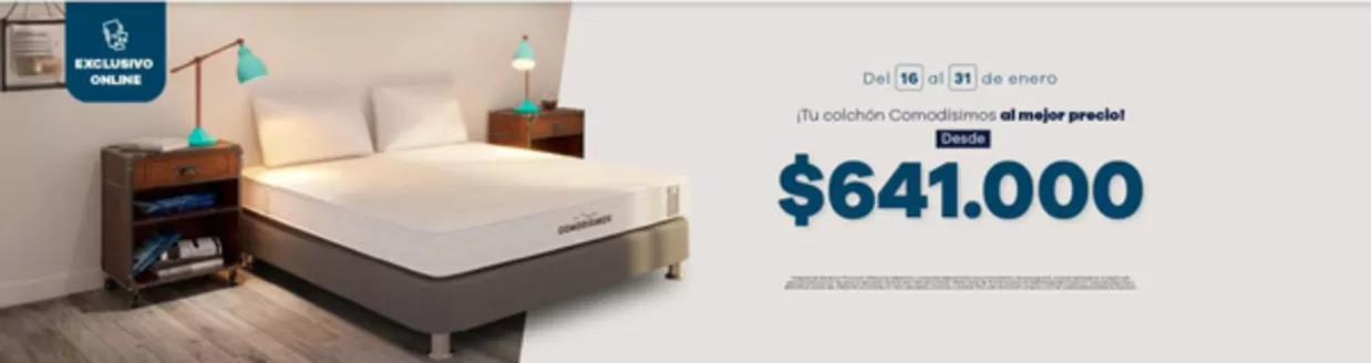 Catálogo Comodísimos | Colchón Access Resortado desde $641.000 | 2026-01-29T00:00:00.000Z - 2026-01-31T00:00:00.000Z