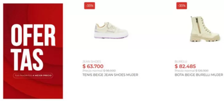 Catálogo Calzado Bucaramanga en Venadillo | Ofertas - 35% OFF | 2026-01-30T00:00:00.000Z - 2026-02-04T00:00:00.000Z