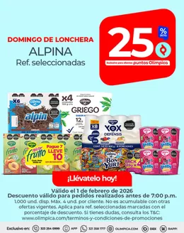 Catálogo Olímpica en El Zulia | Ahorra ahora con nuestras ofertas | 2026-02-01T00:00:00.000Z - 2026-02-01T00:00:00.000Z