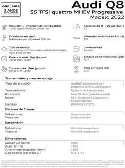 Catálogo Los Coches en Fresno | Los Coches Hibridos y Electricos - Audi Q8 Progressive | 2026-01-01T00:00:00.000Z - 2026-12-31T00:00:00.000Z
