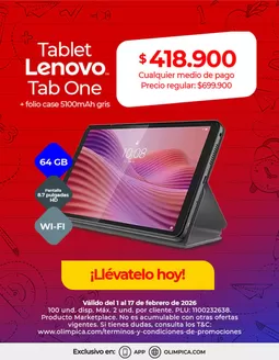 Catálogo Olímpica en Plato | Ahorra ahora con nuestras ofertas | 2026-02-01T00:00:00.000Z - 2026-02-17T00:00:00.000Z