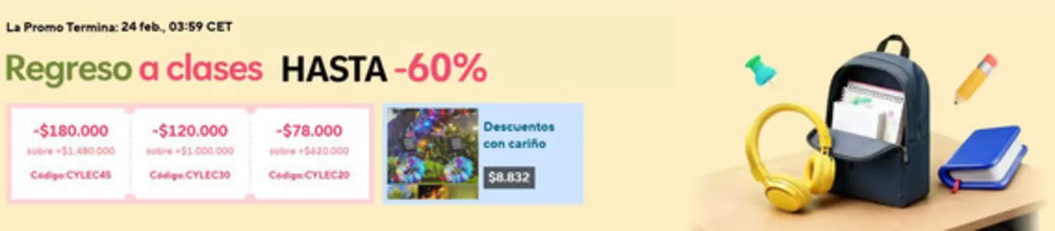 Catálogo Ali Express en Bucaramanga | Regreso a clases, Hasta -60% OFF | 2026-02-10T00:00:00.000Z - 2026-02-24T00:00:00.000Z