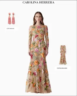 Catálogo Carolina Herrera en Popayán | Precio Especial Vestido de tul con bordado floral | 2026-02-10T00:00:00.000Z - 2026-02-28T00:00:00.000Z