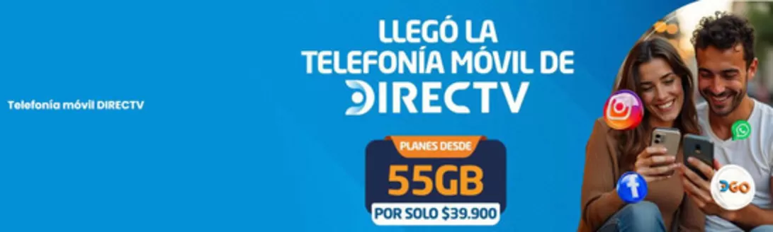 Catálogo DirecTV en Bogotá | 55GB Por Solo $39.900 | 2026-02-12T00:00:00.000Z - 2026-03-12T00:00:00.000Z