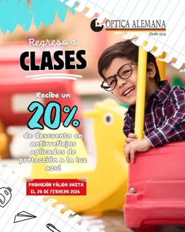Catálogo Óptica Alemana en Bello | Regresa a Clases Recibe un 20% DTO  | 2026-02-13T00:00:00.000Z - 2026-02-28T00:00:00.000Z