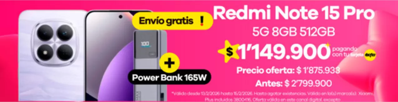 Catálogo Éxito | Ofertas y gangas exclusivas | 2026-02-13T00:00:00.000Z - 2026-02-15T00:00:00.000Z