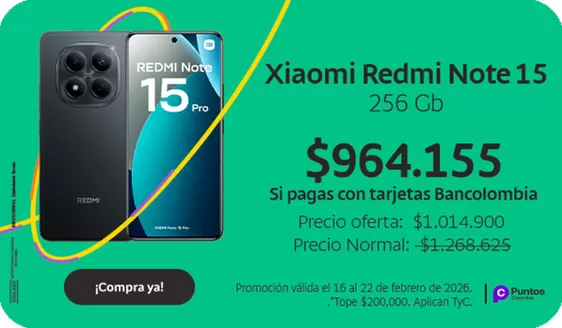 Catálogo Bancolombia en Sabaneta | Ofertas principales para todos los clientes | 2026-02-16T00:00:00.000Z - 2026-02-22T00:00:00.000Z