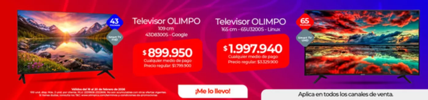 Catálogo Olímpica en Suan | Grandes descuentos en productos seleccionados | 2026-02-16T00:00:00.000Z - 2026-02-20T00:00:00.000Z