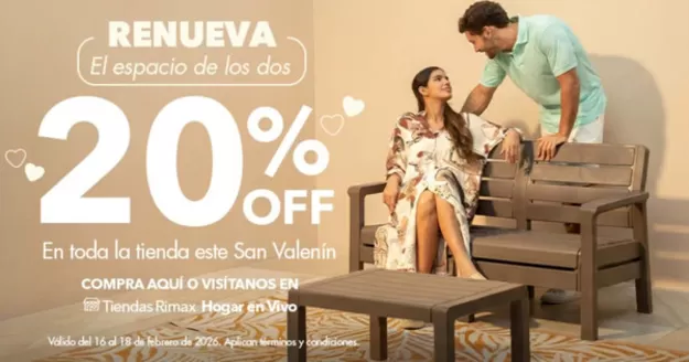 Catálogo Rimax en Suan | 20% OFF en todo la Tienda esta San Valentin | 2026-02-17T00:00:00.000Z - 2026-02-18T00:00:00.000Z