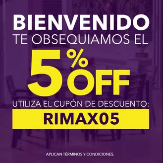 Catálogo Rimax en Suan | 5% OFF utiliza el Cupon de Descuento: RIMAX 05 | 2026-02-17T00:00:00.000Z - 2026-02-28T00:00:00.000Z