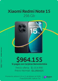 Catálogo Bancolombia en Sabaneta | Gangas y ofertas actuales | 2026-02-16T00:00:00.000Z - 2026-02-22T00:00:00.000Z