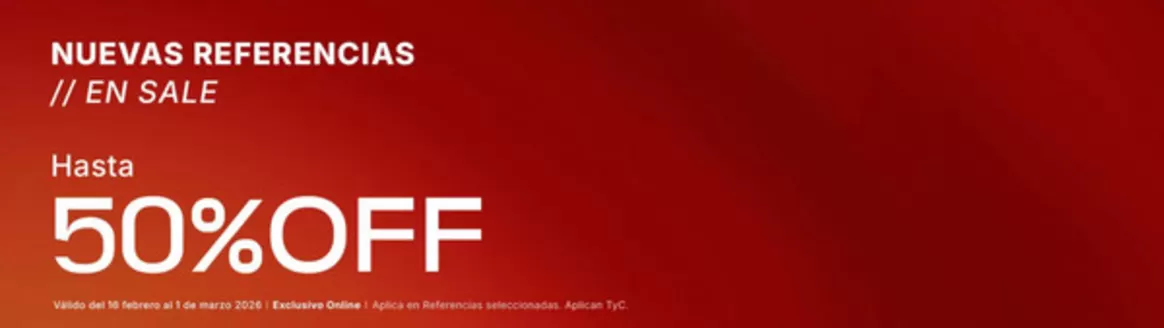 Catálogo Tennis | Nuevas Referencias en Sale 50% OFF | 2026-02-19T00:00:00.000Z - 2026-03-01T00:00:00.000Z