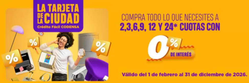 Catálogo Crédito Fácil Codensa en Cali | Compra todo lo que necesitas 2,3,..24* cuotas con 0% de Interes | 2026-02-24T00:00:00.000Z - 2026-12-31T00:00:00.000Z