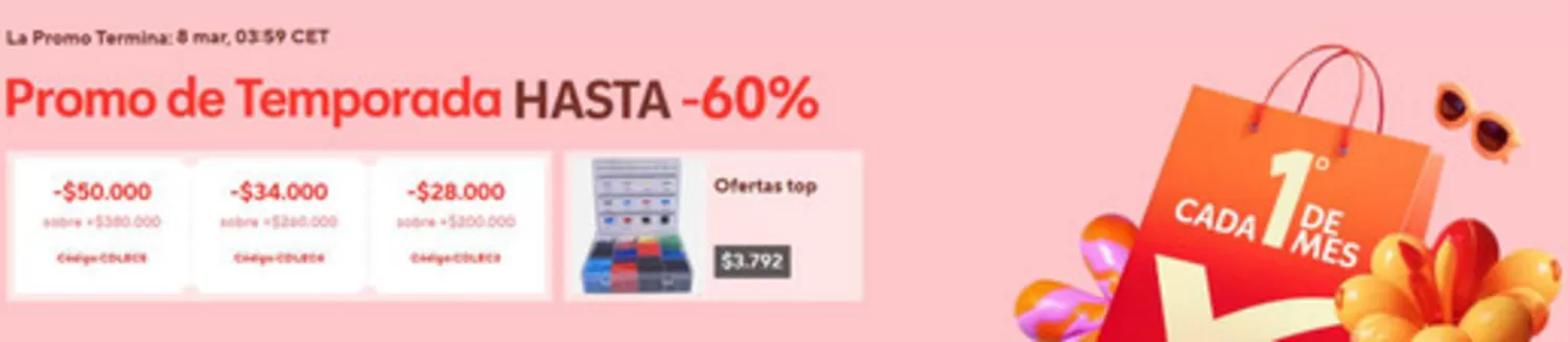 Catálogo Ali Express | Promo de Temporada Hasta -60% OFF+ 10% OFF Extra de Cupon | 2026-03-02T00:00:00.000Z - 2026-03-08T00:00:00.000Z