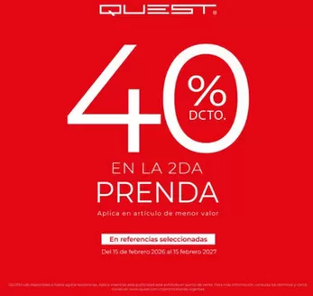 Catálogo Quest en Quimbaya | 40% OFF en la 2da Prenda | 2026-03-03T00:00:00.000Z - 2027-02-15T00:00:00.000Z