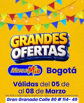 Catálogo MercaMío en Puerto Triunfo | Ofertas principales para todos los clientes | 2026-03-05T00:00:00.000Z - 2026-03-08T00:00:00.000Z