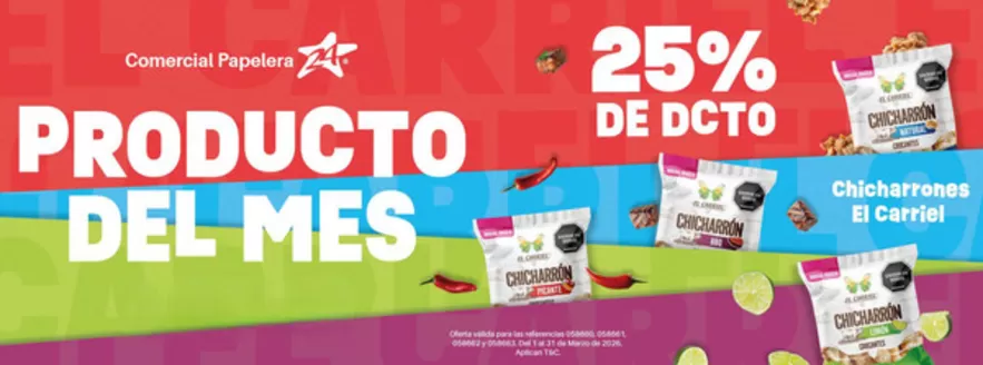 Catálogo Comercial Papelera | Producto del Mes 25% OFF | 2026-03-10T00:00:00.000Z - 2026-03-31T00:00:00.000Z