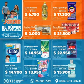 Catálogo Autoservicio El Jardín en Palmira | Ofertas Autoservicio El Jardín | 2026-03-11T00:00:00.000Z - 2026-03-12T00:00:00.000Z