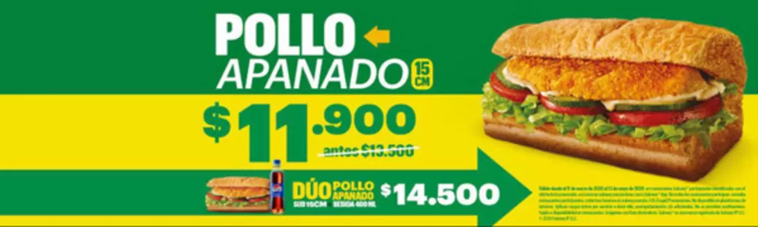 Catálogo Subway en Bello | Sub del Dia | 2026-03-13T00:00:00.000Z - 2026-05-12T00:00:00.000Z
