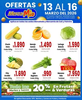 Catálogo MercaMío | Ofertas principales para ahorradores | 2026-03-13T00:00:00.000Z - 2026-03-16T00:00:00.000Z