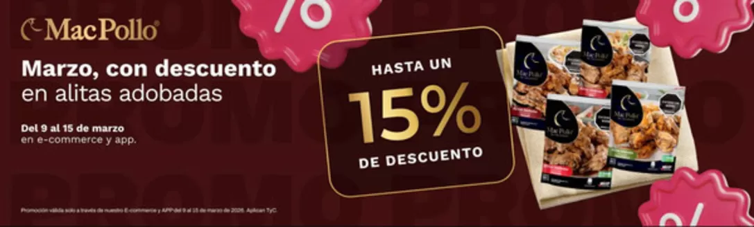 Catálogo MacPollo en Bello | Hasta un 15% DTO | 2026-03-13T00:00:00.000Z - 2026-03-15T00:00:00.000Z