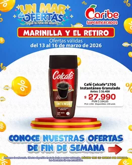 Catálogo Caribe Supermercados en Chía | Ofertas principales para todos los cazadores de gangas | 2026-03-13T00:00:00.000Z - 2026-03-16T00:00:00.000Z